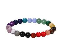 Cupimatch Women's Beaded Stretch Bracelet: 7 Chakra Healing Crystal Bracelet Great for Yoga Meditation and Anxiety Relief (7 Chakras)