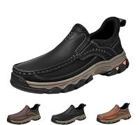 CupitiDU Enjerr Orthopedic Shoes Men,Comfortable Orthopedic Walking Shoes,Soft Slip On Casual Loafers For Work Office(Black,15)