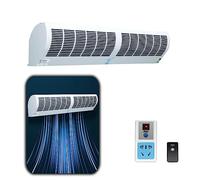 CUPLES Over Door Fan Air Curtain/Cooling Fan, Powerful Over Door Fan Air Curtains, With Remote Control, 60cm, 90cm, 100cm, 120cm, 150cm, For Door, Window, Entrance (Size : 100cm)