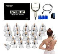 Cupluw Cupping Set, 24 Cups Cupping Kit for Massage Therapy, Chinese Cupping Therapy Set with Magnetics, Professional Vacuum Cupping Set for Cellulite Reduction Muscle Pain Relief with Manual Pump