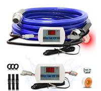 Cupohus Heated Water Hose for RV 15FT - Adjustable Thermostat w/Real-Time Monitor & Removable Controller, -45℉ Freeze Protection for Winter Camping Travel, RV Owners & Outdoor Enthusiasts