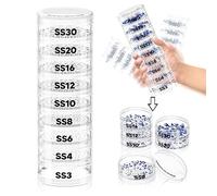 CUPOITA Rhinestone Sorter Tower - Stackable Shaker Tower for Separating Rhinestones by Size, SS3 to SS30