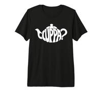 Cuppa English Tea Pot Funny British Tea Pun Premium T-Shirt