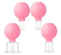 Cupping Cups 4Pcs Glass Cupping Kit Strong Suction Set Household Vacuum Set for Massage Body Face, Style2 Kit