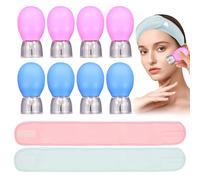 Cupping Kit for Massage Therapy and Versatile Headbands, 10pcs Anti Aging Face Cupping Cups for Face & Neck Lift, Facial Cupping & Myofascial Massage for Beauty at Home