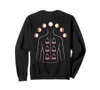 Cupping Therapy Man Moon Phases Back Print Sweatshirt