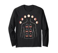 Cupping Therapy Man Moon Phases Front Print Long Sleeve T-Shirt
