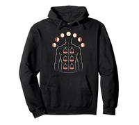 Cupping Therapy Man Moon Phases Front Print Pullover Hoodie