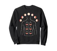 Cupping Therapy Man Moon Phases Front Print Sweatshirt