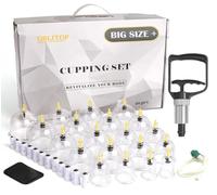 Cupping Therapy Set 20 Cups,Large Size V2.0 for Women Men Vacuum Cup for Body Muscle Back Pain Relief Massage Suck Cellulite Suction Device Cups Cupping Therapy Set