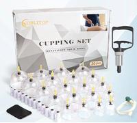 Cupping Therapy Set 20 Cups, Large Size V2.0 for Women Men Vacuum Cup for Body Muscle Back Pain Relief Massage Suck Cellulite Suction Device Cups Cupping Therapy Set UK20-T01