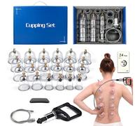 Cupping Therapy Set,24 Cups Chinese Cupping Set with Pump, Hijama Massage Kit for Body Massage, Pain Relief
