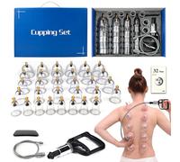 Cupping Therapy Set,32 Therapy Cups Cupping Set with Pump, Professional Chinese Acupoint Cupping Therapy Sets Hijama for Cupping Massage, Muscle&Joints
