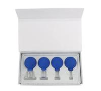 Cupping Therapy Set 4PCS Vacuum Cupping Cups Set Rubber Head Glass Massager Therapy Facial