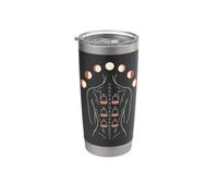Cupping Therapy Woman Moon Phases Back Print Stainless Steel Insulated Tumbler