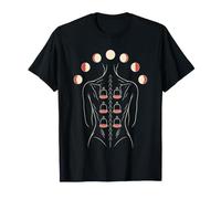 Cupping Therapy Woman Moon Phases Back Print T-Shirt