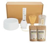 Cupplement Matcha Starter Kit White Tea Set with Bamboo Beater/Whisk/Whisk/2 X Matcha Tea Powder - Spoon - Bowl/Bowl - Japanese - Gift - Storage Box - Gift Box - Tea Set - Matchaset - Latte