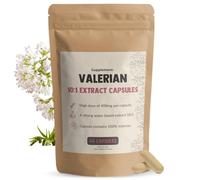 Cupplement Valerian Extract Capsules 500 mg 60 Vegan Capsules - Extra Strength Valerian Root for Relaxation & Sleep - Laboratory Tested - Fits Through