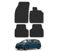CUPRA Born (2021+) Car Mats Tailored Fit Carpet Floor Mats Non Slip Black Trim Full Coverage Compatible Accessory Front Rear Set Anti Slip Granulated Backing Hand-Finished Clips