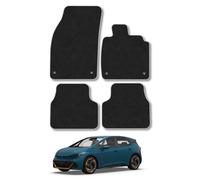 CUPRA Born (2021+) Car Mats Tailored Fit Carpet Floor Mats Non Slip Grey Trim Full Coverage Compatible Accessory Front Rear Set Anti Slip Granulated Backing Hand-Finished Clips