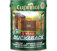 Cuprinol Ducksback 5 Year Waterproof for Sheds and Fences, 5 L - Autumn Brown