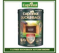 Cuprinol Ducksback 5 Year Waterproof for Sheds and Fences, 5 L - Autumn Brown