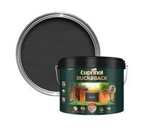Cuprinol 5 Year Ducksback Black Matt Multi-Surface Exterior Treatment Wood Paint, 9L Tin