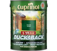 Cuprinol 5 Year Ducksback Forest Green Exterior Fence & Shed Treatment Wood Paint, 9L