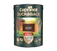 Cuprinol Ducksback 5 Year Waterproof for Sheds and Fences, 5 L - Autumn Brown
