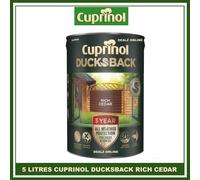 Cuprinol Ducksback 5 Year Waterproof for Sheds & Fences Rich Cedar 5 litre