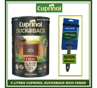 Cuprinol Ducksback 5 Year Waterproof for Sheds & Fences Rich Cedar 5 litre