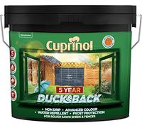 Cuprinol Ducksback Silver Copse Matt Exterior Shed & Fence Protector Wood Paint, 9L Tin