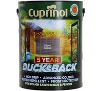 Cuprinol 5095343 Ducksback 5 Year Waterproof for Sheds & Fences Silver Copse 5 Litre
