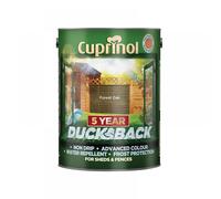 Cuprinol 5092434 Ducksback 5 Year Waterproof For Sheds & Fences Forest Oak 5 Litre