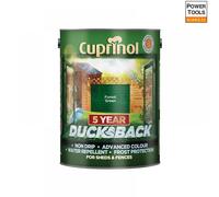 Cuprinol 5092438 Ducksback 5 Year Waterproof for Sheds & Fences Forest Green 5 Litre