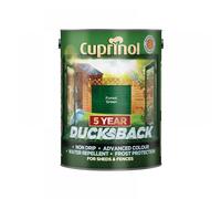 Cuprinol 5092438 Ducksback 5 Year Waterproof for Sheds & Fences Forest Green 5 Litre