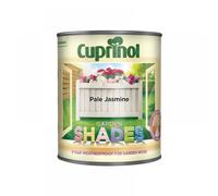 Cuprinol PALE JASMINE 1L Garden Shades Furniture Sheds Wood Paint FREE BRUSH &