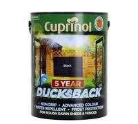 Cuprinol Ducksback 5 Year Shed and Fence Paint - Black 5L