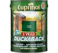Cuprinol Ducksback 5 Year Waterproof for Sheds and Fences, 5 L - Forest Green