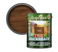 Cuprinol Ducksback 5 Year Waterproof for Sheds and Fences, 5 L - Harvest Brown