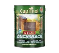 Cuprinol Ducksback 5 Year Waterproof for Sheds and Fences, 5 L - Autumn Brown