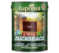Cuprinol Ducksback 5 Year Waterproof for Sheds and Fences, 5 L - Autumn Brown