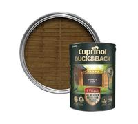 Cuprinol Ducksback Forest Oak Multi-Surface Exterior Shed & Fence Treatment Wood Paint, 5L Tin