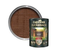 Cuprinol Ducksback Harvest Brown Multi-Surface Exterior Shed & Fence Treatment Wood Paint, 5L Tin