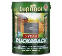 Cuprinol 5095343 Ducksback 5 Year Waterproof for Sheds & Fences Silver Copse 5 Litre