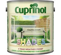 CUPRINOL GARDEN SHADES COUNTRY CREAM 2.5L PAINT WOOD PROTECTION 6 YEAR