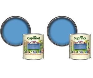 Cuprinol Garden Shades Wood Paint - Cornflower - 1L (Pack of 2)