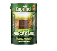 Cuprinol Less Mess Fence Care Rustic Brown Matt Exterior Wood Paint, 5L