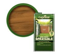 Cuprinol One Coat Sprayable Autumn Gold Matt Exterior Fence & Shed Treatment Wood Paint, 5L