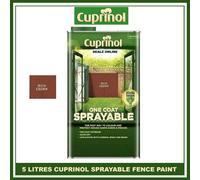 Cuprinol 5355974 One Coat Sprayable Fence Treatment Rich Cedar 5 Litre